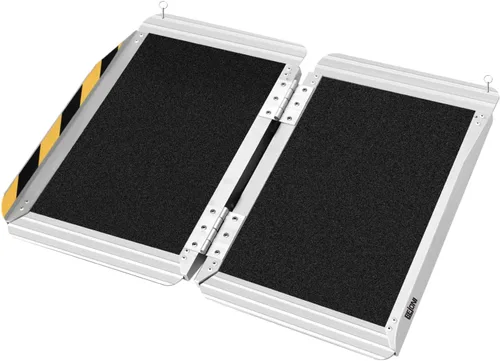 BEJONI Rampa portátil para silla de ruedas de 2 pies, rampa plegable de aluminio antideslizante para discapacitados, rampas para sillas de ruedas de