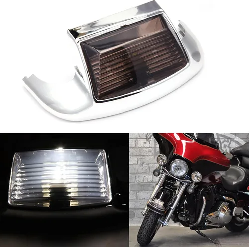 Vista 6 de Rich Choices Luces LED de guardabarros delantero ámbar y luces LED rojas de extremo de guardabarros trasero compatibles con Harley Road King Electra
