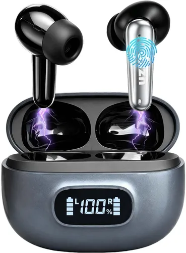 Auriculares inalámbricos, Bluetooth 6.0 Auriculares ANC Crisp Clear
