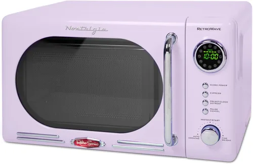 Vista 38 de Nostalgia Horno microondas retro de 1000 W de capacidad de 1.1 pies cúbicos - Bloqueo de seguridad para niños, 8 ajustes de cocción automática