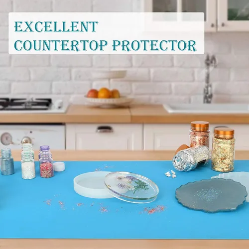 Vista 3 de SAPID - Lámina de silicona extragrande para manualidades, alfombrillas gruesas de silicona para fundición de joyas, alfombrilla de silicona