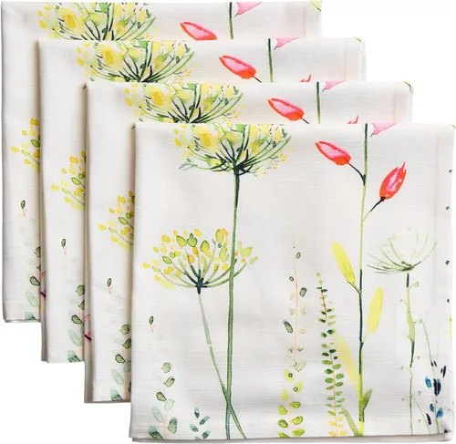 Vista 20 de Maison d' Hermine Juego de 4 servilletas de tela 100% algodón, suaves y duraderas, servilletas cuadradas reutilizables para uso diario, lavables