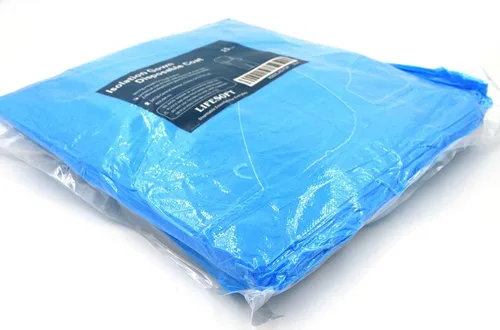 Vista 7 de Disposable Isolation Gown Polypropylene Lab Gowns Knit Cuff Long Sleeve Pack of 15