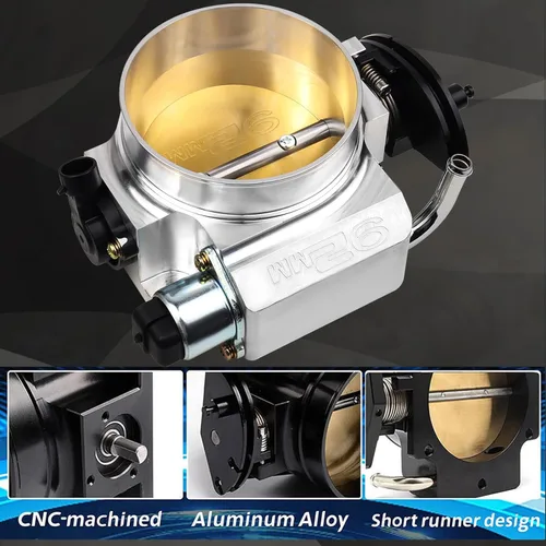 Vista 3 de Cuerpo del acelerador de inyección de combustible de 3.622 in para GM Gen III LS1 LS2 LS3 LS6 LS7 SX LS LSX Colector de admisión con sensores