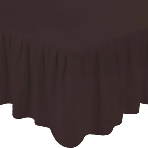 Vista 7 de 1Pc Ruffled Bed Skirt Twin Size Black Color 14 Inch Drop 600 Thread Count Dust Ruffle with Platform, Wrinkle and Fade Resistant