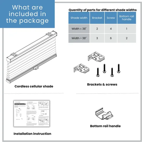 Vista 8 de BlindsAvenue - Persiana celular inalámbrica tipo panal de abeja, célula única de 1.4 cm, filtro de luz