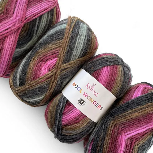 Vista 26 de Wool Wonders - Ovillo de lana para tejer, paquete de 4 (640 yardas/14.11 oz), patrones libres, hilo de lana para tejer, Aran/pesado #4