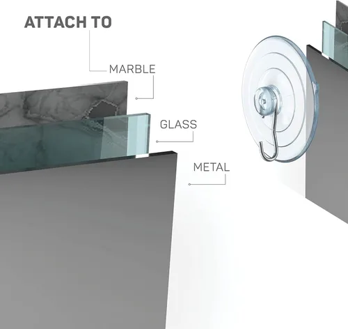 Vista 8 de SEWANTA Ganchos de ventosa multiusos [Juego combinado de 10 unidades] Potentes ventosas de ventana con ganchos para colgar en vidrio, ventanas