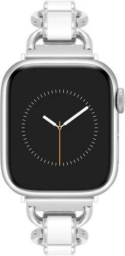 Vista 13 de Pulsera de cadena de moda Anne Klein para Apple Watch, segura, ajustable, correa de repuesto para Apple Watch, se adapta a la mayoría de las muñecas
