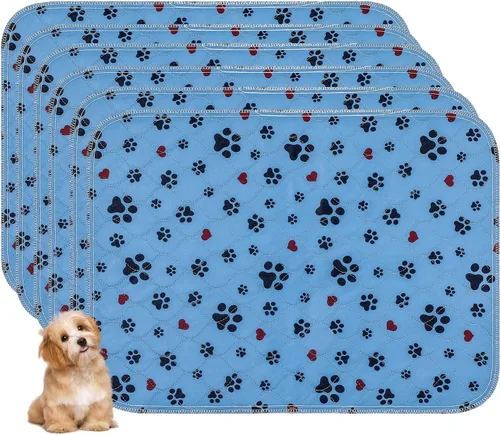 Vista 11 de Almohadillas Lavables para Orina de Perros, Paquete de 2 Grandes de 18"x24" Súper Absorbentes Almohadillas Reutilizables para Cachorros