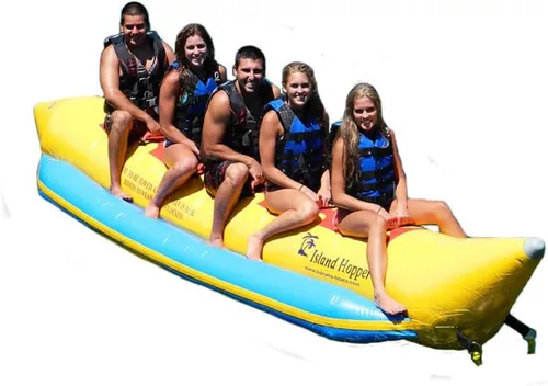 Island Hopper Tubos remolcables para barco de plátano recreativo, capacidad para 5 pasajeros, tubo de agua de PVC 1100D con costuras soldadas para
