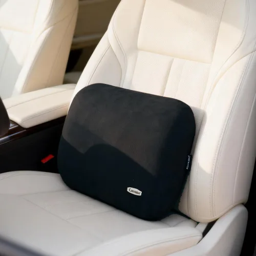 Vista 11 de Carwales Almohada de Apoyo Lumbar Beige para Asiento de Conducción de Coche, Soporte de Espalda Baja de Látex Suave, Relajación, Accesorios