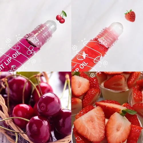 Vista 5 de Brillo de labios enrollable para adolescentes, sabores afrutados, tinte hidratante para labios, cuidado de labios para niños, no tóxico, alegre