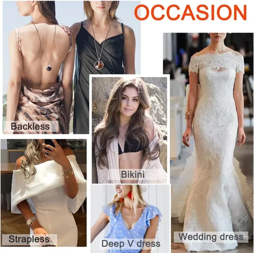 Vista 6 de Dealswin Cubiertas sin pezones de 5.1 pulgadas de silicona reutilizables para levantamiento de senos para copa A-D