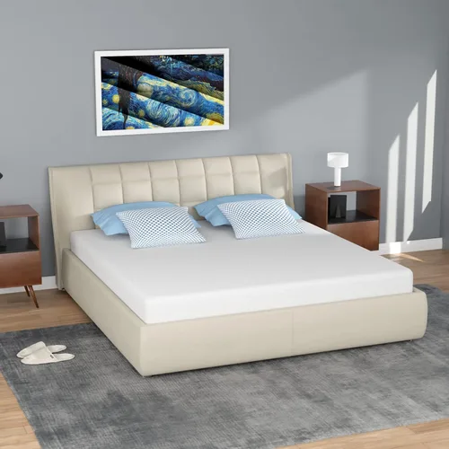 Vista 9 de FDW Colchón de 6 pulgadas tamaño King Firmeza media Colchón de espuma viscoelástica con gel Blanco Viene en una caja, con certificado