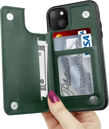 Vista 377 de LETO para iPhone 15 Pro Funda tipo cartera - Tapa tipo folio con patada - Diseños de moda - Tarjetero - Funda protectora para mujeres y niñas - 6.1