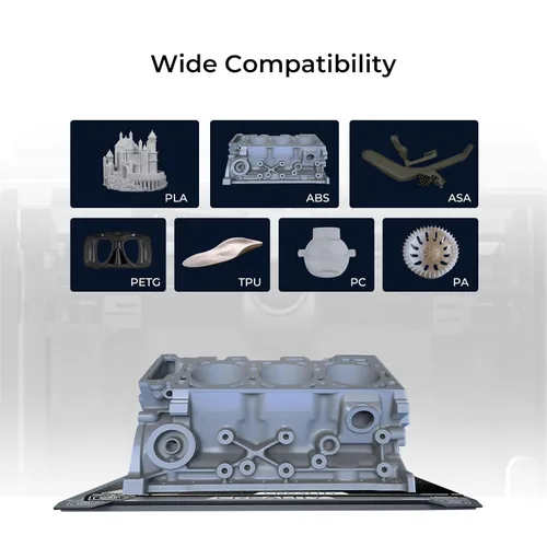 Vista 7 de Kit de placa de construcción Creality K1 Max 315 * 310mm, plataforma de impresora 3D con superficie PEI mate y sin adhesivo magnético suave para K1