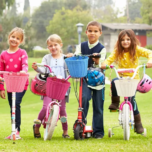 Vista 7 de EIRONA Bike Basket for 12-16 Kids Bicycle, Balance Bike, Tricycle,Scooter with DIY Decal