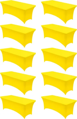 Vista 41 de Utopia Kitchen Mantel rectangular de spándex de 4 pies [1 unidad, negro] 200 GSM elástico, ajustado, lavable y resistente a las arrugas, cubierta