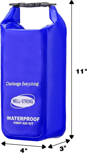 Vista 5 de Kit de primeros auxilios para lancha con herramientas de supervivencia, 123 piezas impermeables de emergencia con hebillas, accesorios compactos