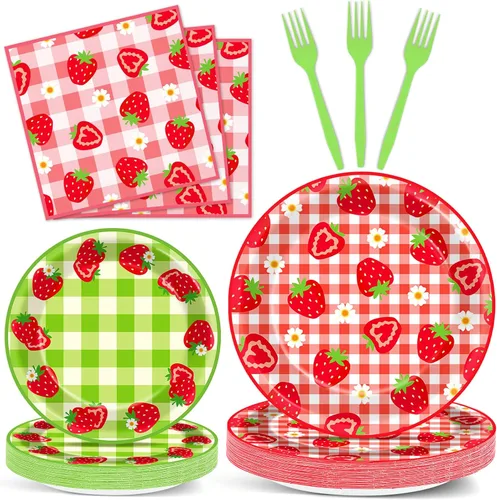 Vista 13 de 96 piezas de platos y servilletas de oro rosa para fiesta de cumpleaños número 9 para niñas, suministros de fiesta de oro rosa, juego de vajilla