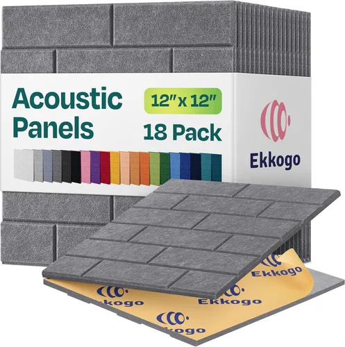 Vista 88 de Paneles acústicos, paquete de 12 paneles de pared insonorizados de 12 x 10.4 x 0.4 pulgadas, paneles de amortiguación de sonido de alta densidad