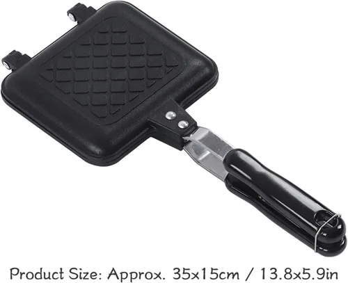 Vista 3 de Sartén para sándwich, sartenes de desayuno para evitar pegar panini haciendo panini patrón rejilla adecuada para hacer sándwiches