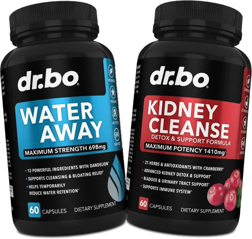 Diuréticos de píldoras de agua para retención de agua - Suplemento de apoyo desintoxicante de limpieza renal - Suplementos diuréticos herbales Away