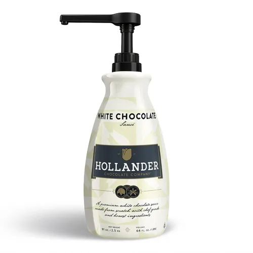White Chocolate Café Sauce™ de Hollander Chocolate Co. | Perfecto para el profesional o el hogar barista | Certificado Rainforest Alliance | Peso