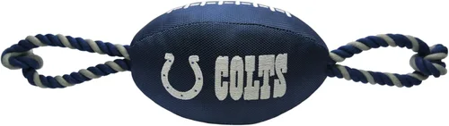 Vista 7 de Juguetes de fútbol NFL para perros de Washington Commanders de Pets First, materiales de nylon de alta calidad resistentes, cuerdas fuertes