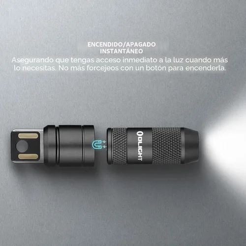 Vista 4 de OLIGHT imini 2 - Linterna recargable para llavero, 50 lúmenes, compacta, portátil, pequeña, luces LED con batería incorporada, ideal para uso diario