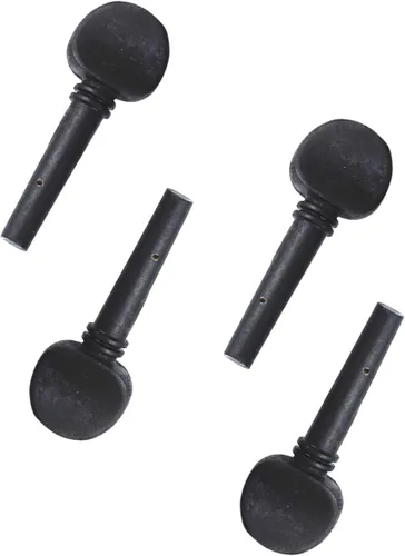 Vista 4 de 8 clavijas de afinación de violín de madera Yootones 4/4 con preperforadas compatibles con juegos de repuesto de violín 4/4 (negro)