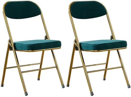 Vista 35 de CraftThink Sillas de comedor modernas, silla auxiliar tapizada para el hogar, con acabado mate, silla de comedor plegable con respaldo abierto