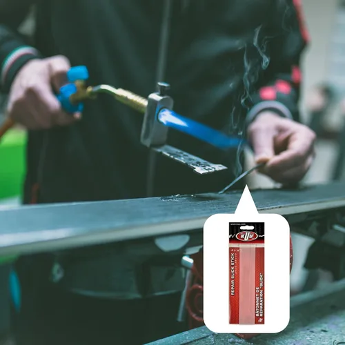 Vista 5 de KUU Slick Sticks - Bastones de reparación de base de esquí y snowboard transparentes P-Tex - Soldadura de base rápida y fácil para tablas