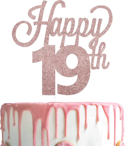 Vista 110 de LINGTEER - Decoración para pastel con texto "Happy Birthday 100", color negro