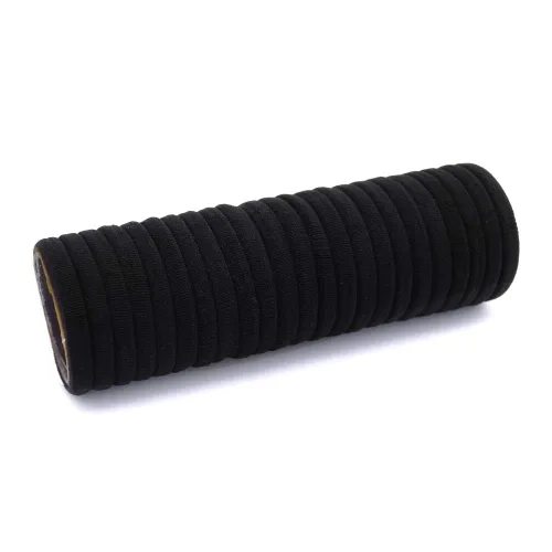 Vista 3 de Paquete de 100 ligas para el cabello de algodón sin costuras, soportes para cola de caballo y diademas de alta elasticidad, sin arrugas para cabello