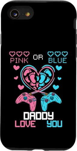 Vista 18 de iPhone 16 Parents Pink Or Blue Daddy Love You Baby Gender Reveal Case