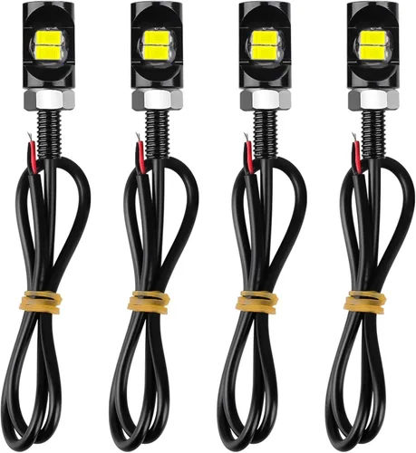 Vista 3 de Linkstyle 4 piezas luces LED de matrícula de 12V, lámpara de tornillo de etiqueta de matrícula de 8000K, impermeable, luces de bombilla LED