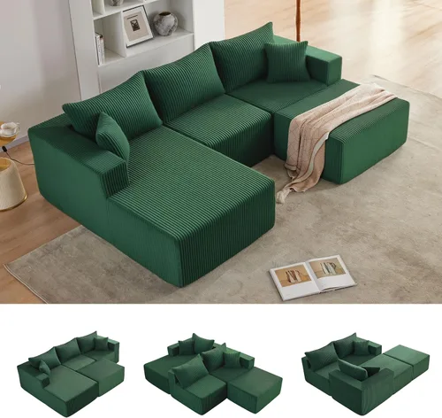 Vista 13 de Weture 95''Modular Sectional Sofa with 1 Chaise and 1 Ottoman, Boneless couches for Living Room Furniture,Comfort U Shaped Sofa， Deep Seat Corner