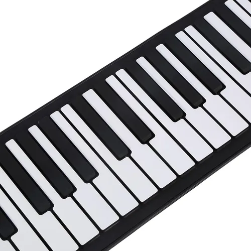 Vista 8 de Piano enrollable portátil de 61 teclas, silicona suave, flexible, electrónico, digital, teclado de música, piano, apto para piano principiante