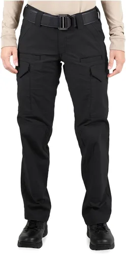 First Tactical V2 - Pantalón táctico para mujer | Tela micro Ripstop con escudo de teflón repelente a las manchas Negro
