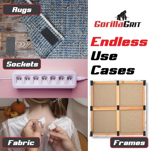 Vista 5 de Tiras de cinta autoadhesivas de gancho y bucle, correas de 1 x 4 pulgadas de ancho, cierre de cinta adhesiva resistente, 15 tiras (negro)