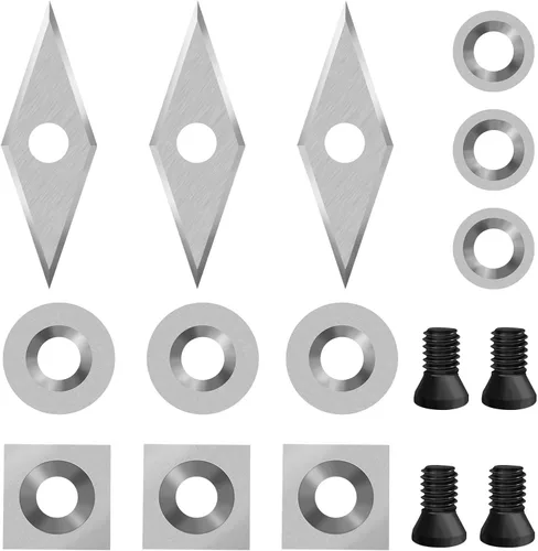 Vista 8 de Insertos de carburo redondos de 12 mm para torneado de madera, juego de insertos de cortador de carburo de tungsteno indexables R12 X 2.5 mm