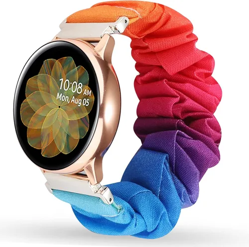 Vista 8 de Miimall Correa elástica de 0.78 pulgadas compatible con Samsung Galaxy Watch 6/5/4 de 1.575 pulgadas, 1.732 pulgadas, Watch 5 Pro, Watch 6/4
