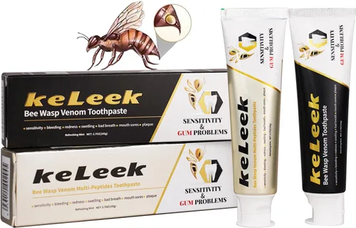 Vista 8 de 2 piezas de pasta de dientes de veneno de avispa para sangrado de encías, tratamiento de gingivitis, dientes sensibles, llagas en la boca, placa