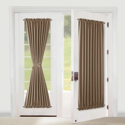 Vista 66 de XWZO - Cortinas para puerta con cortinero, cortinas blackout térmicas y oscurecedoras para puerta francesa, cortinas para ventana de la cocina, 12 x