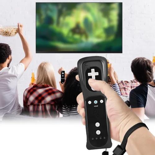 Vista 6 de TechKen 2 Pack Wii Remote Controller with Silicone Case and Wrist Strap for Wii U