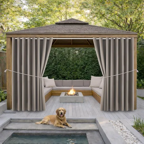 Vista 58 de DIVA EN CAMINO DEC Cortina de patio para exteriores, impermeable, oscurecimiento, con aislamiento térmico, cortinas interiores para dormitorio