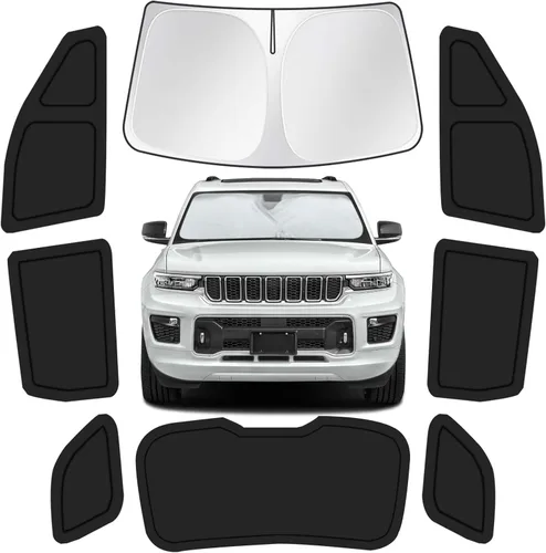 Vista 29 de Parasoles para ventanas de auto para bebé, 4 unidades de 20 x 12 pulgadas, adherencia estática, cubiertas para ventanas laterales, frontales