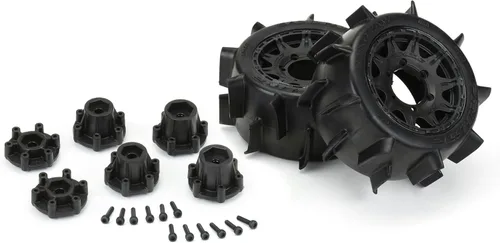 Vista 3 de Pro-Line Racing Sand Paw LP 2.8 MTD Raid Negro 6x30 F/R PRO1016010 RC Neumático